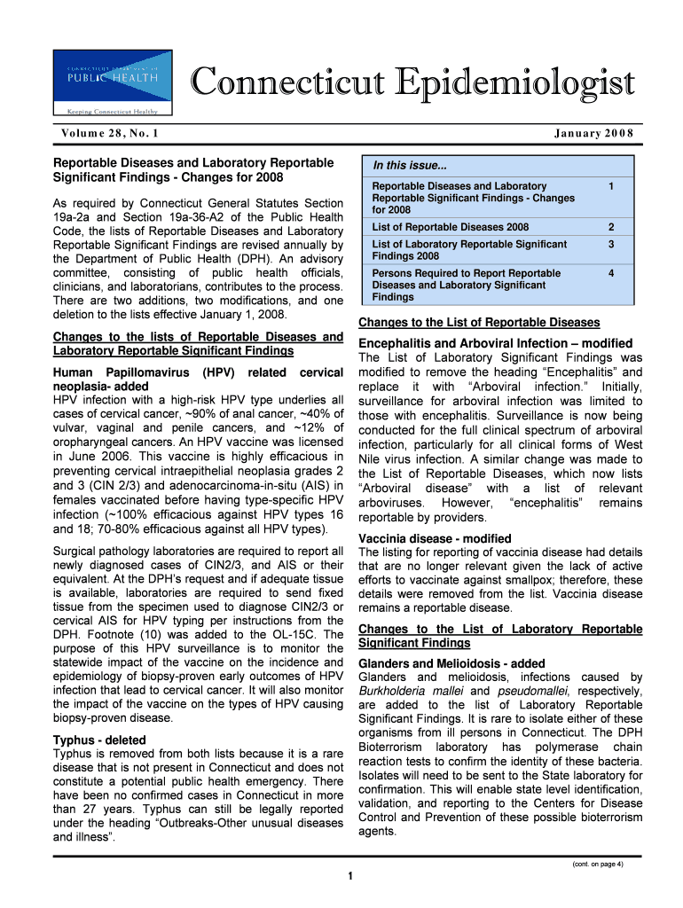 Reportable Diseases and Laboratory Reportable  Form