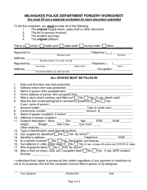 Wisconsin Police  Form