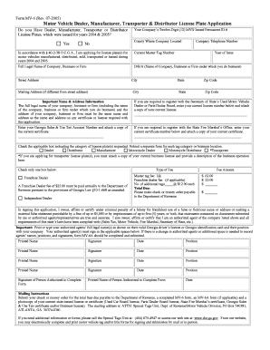 CHECK PLATE YEARS REQUESTED Department of Revenue  Form