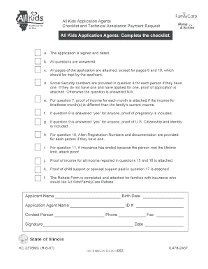 All Kids Illinois Fillable Application Form