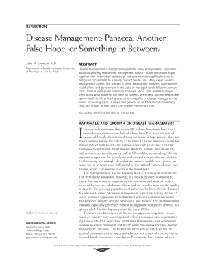 Disease Management Panacea, Another  Form