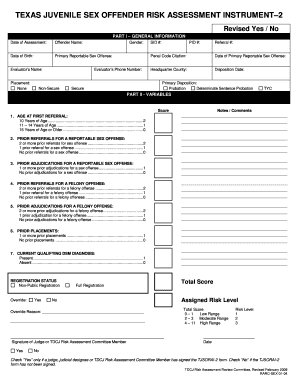 Offender Risk Assessment Template  Form