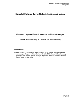 Chapter 9 Age and Growth Methods and State Averages  Form