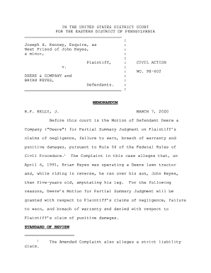 Standard of Review Eastern District of Pennsylvania Paed Uscourts  Form