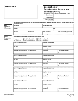 Ocf 13 Fillable Form