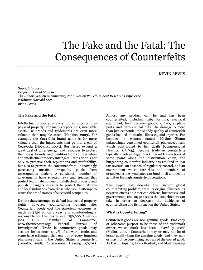 The Fake and the Fatal the  Form