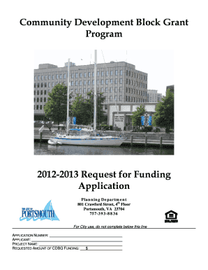 Community Development Block Grant Program Request for Portsmouthva  Form