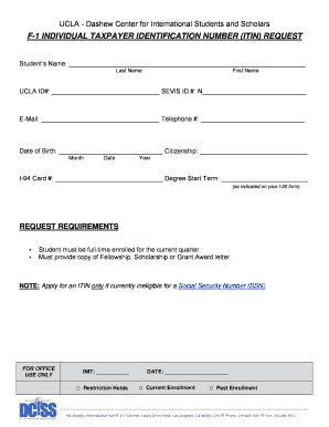 ? UCLA Dashew Center for International Students and Scholars ?  Form