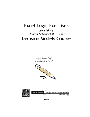 Excel Logic Exercises  Form