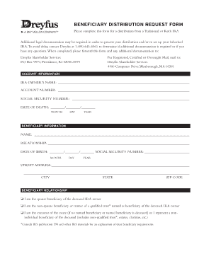 Inheritance Beneficiary Form