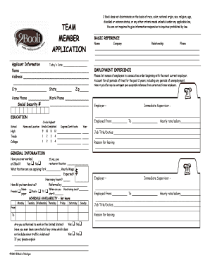 2booli Application Form