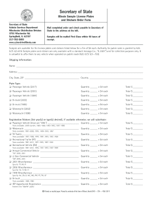 Illinois Sample License  Form