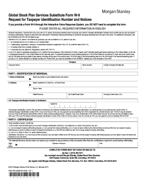 Morgan Stanley W9  Form