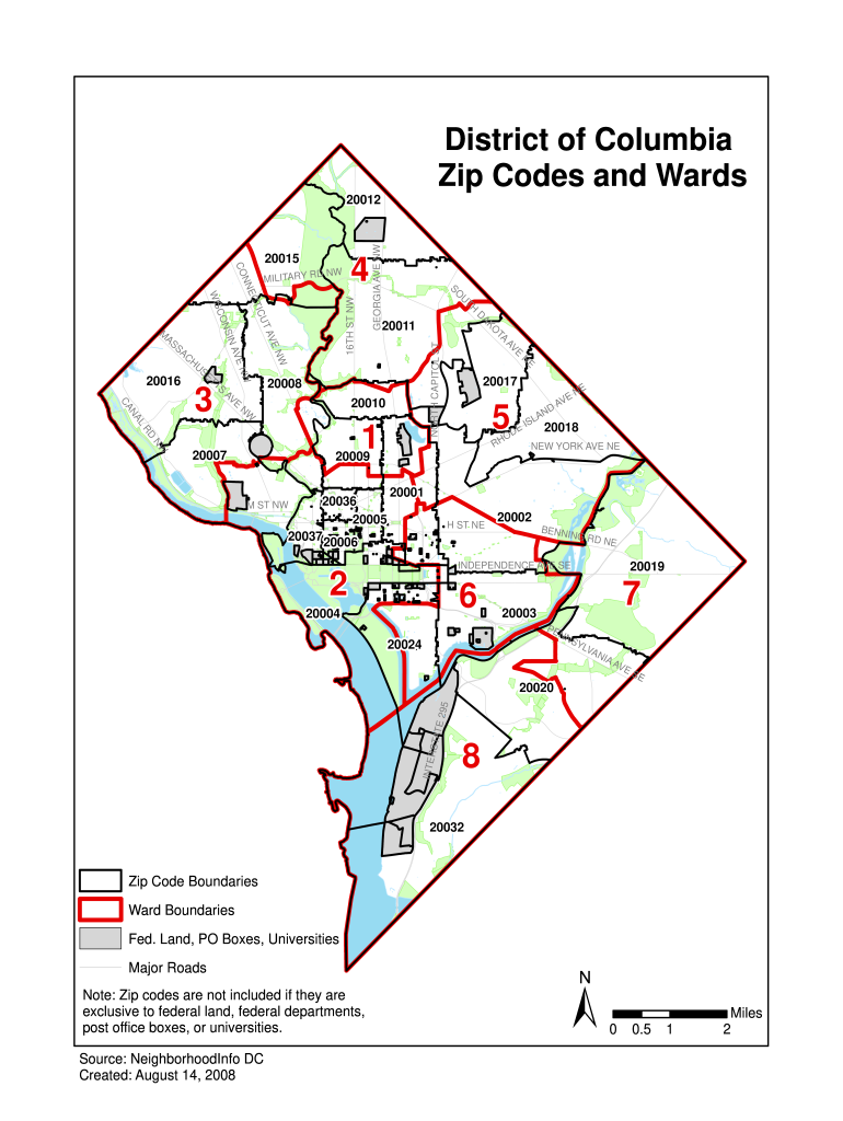 Dc Wards and Zip Codes  Form