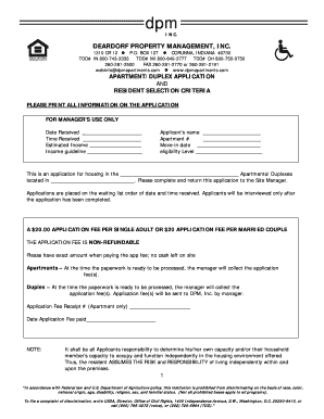 Dpmapartmentscom Form