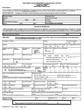 Jobs and Family Services Food Stamp Application PDF  Form