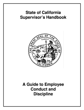 State of California Supervisors Handbook  Form