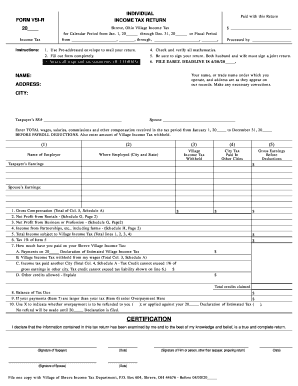 Income Tax Form Vsi R