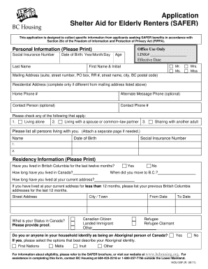 Safer Application  Form