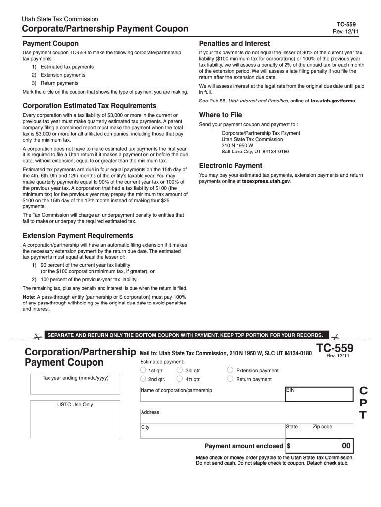  Utah Tc 559 Ext Form 2011-2024