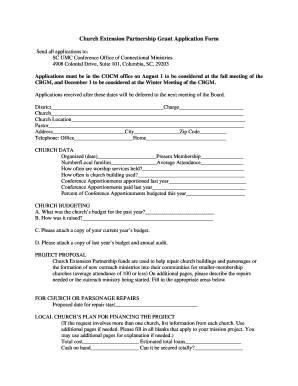 Church Partnership Form Template