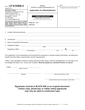 Lp Reinstatement  Form