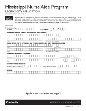 Pearson Vue Reciprocity  Form