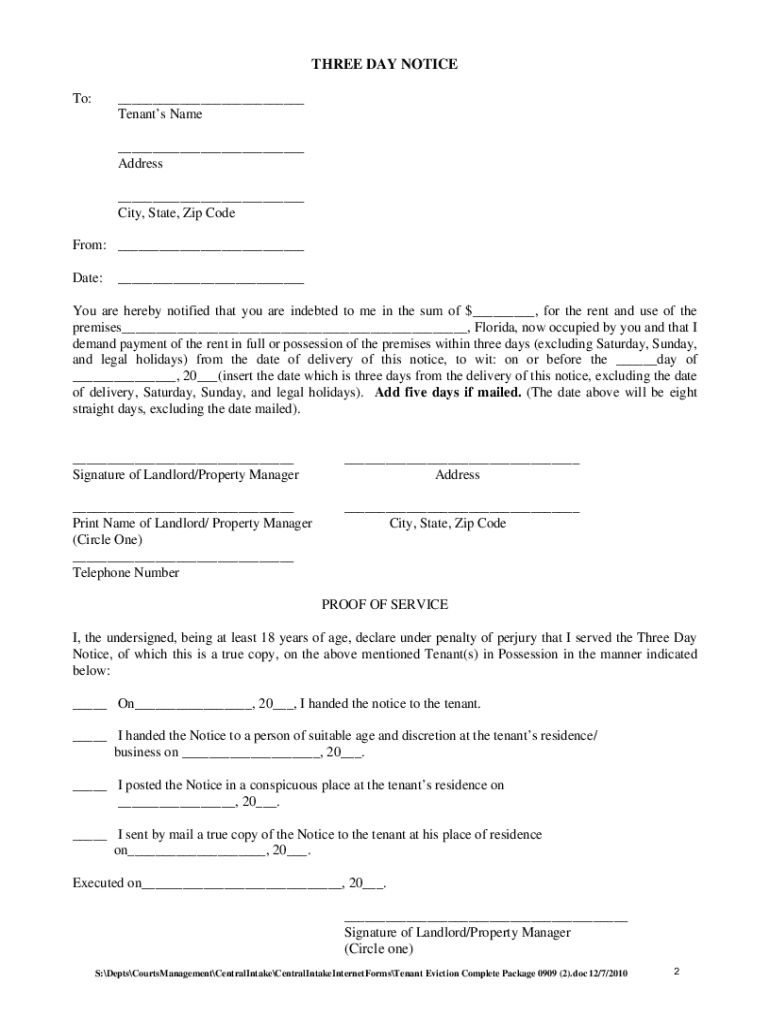 Eviction Letter Template Florida from www.signnow.com