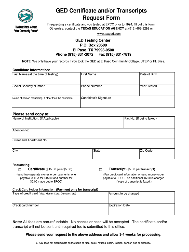 Printable Ged Certificate Form Fill Out And Sign Printable PDF 