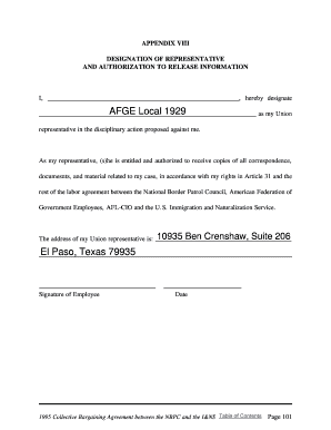 Local 1929  Form