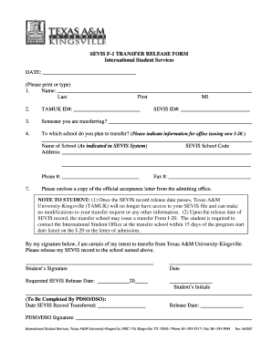 Tamuk I 20 Form