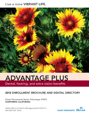 Kaiser Senior Advantage Plus Dental Plan Northern California  Form