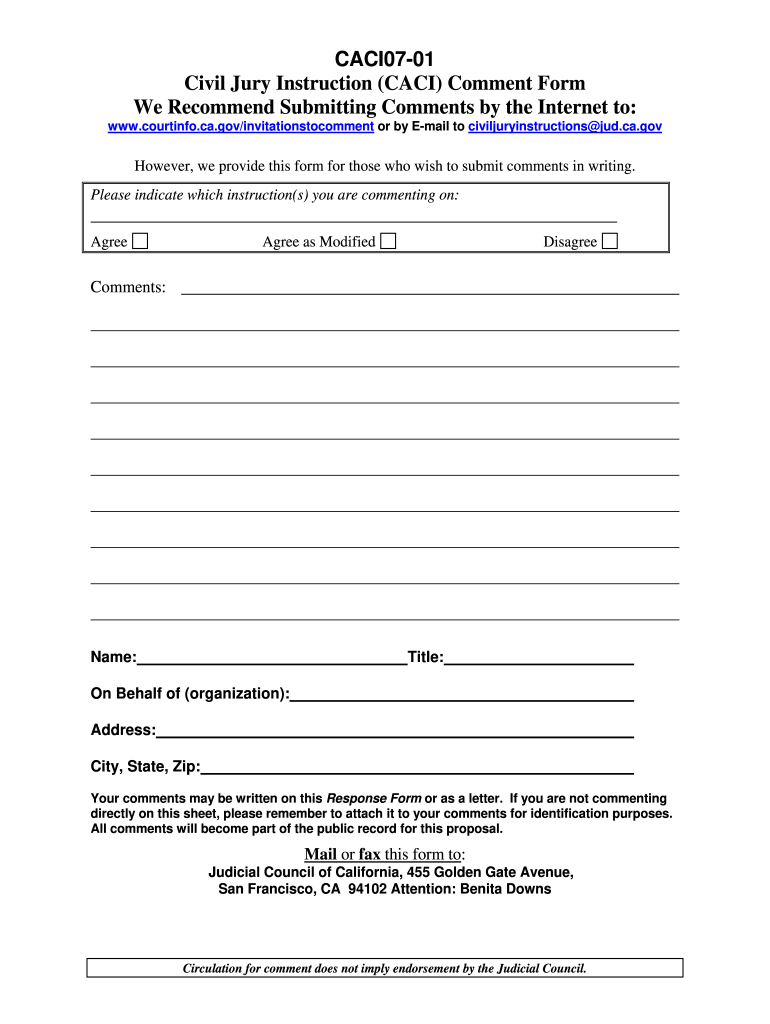Caci Jury Instructions  Form