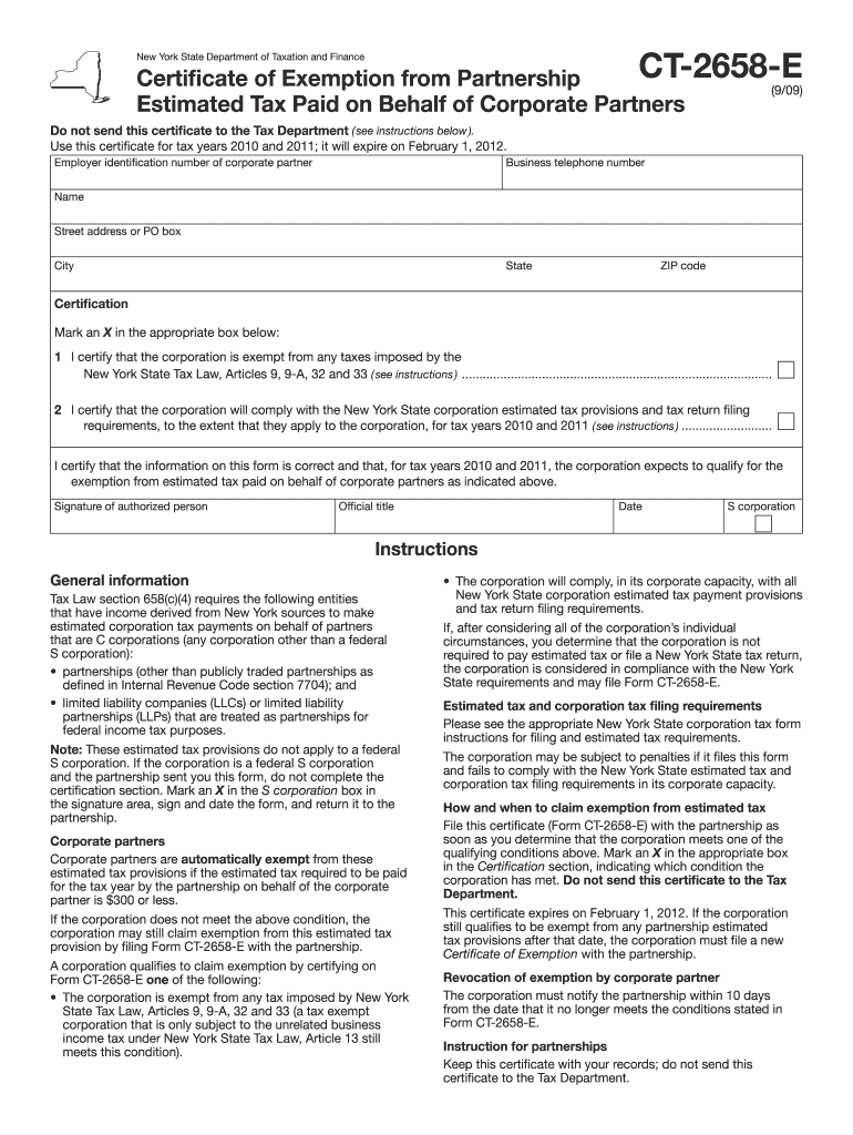  Ct 2658 E  Form 2009