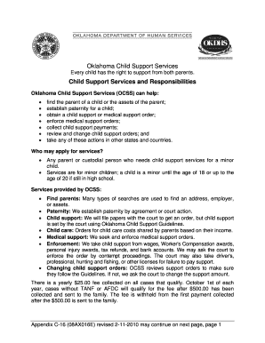 Oklahoma Child Support Forms