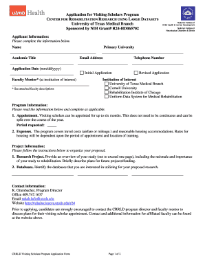 Download PDF Application Rehabilitation Sciences Academic  Form