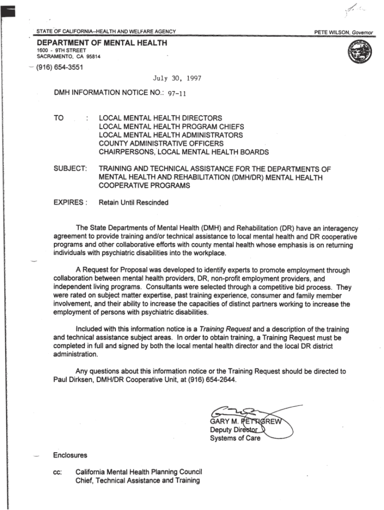 Department of State Hospitals DSH Archives  Form