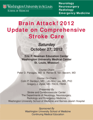 Brain Brochure 2012INTRNT Qxd Continuing Medical Education Cme Wustl  Form