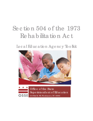 OSSE504Toolkit 08 28 12 DOCX Competitive 4% Federal and State Credit Application for Low Income Housing Tax Credits Osse Dc  Form