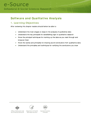 Software and Qualitative Analysis  Form
