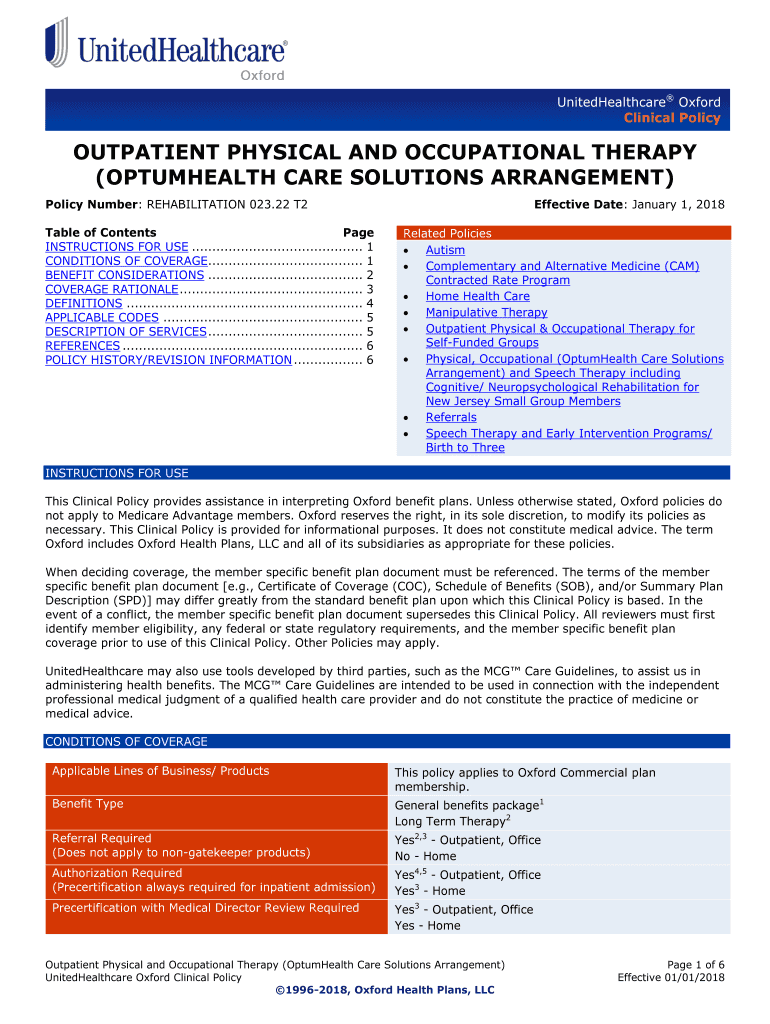 OPTUMHEALTH CARE SOLUTIONS ARRANGEMENT  Form