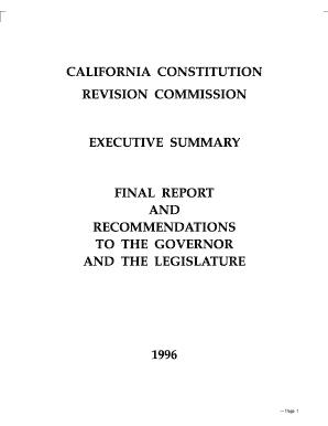 CALIFORNIA CONSTITUTION REVISION COMMISSION  Form