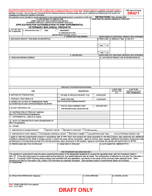 Draft Only Aphis US Department of Agriculture Aphis Usda  Form