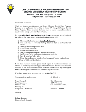 City of Sunnyvale Housing Rehabilitation Nergy Efficiency Retrofit Sunnyvale Ca  Form