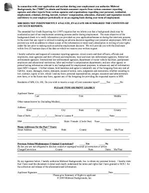 Background Check Form Fellowship Christian School