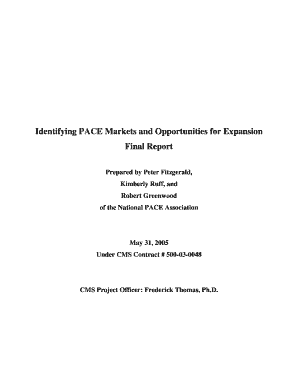 Identifying PACE Markets and Opportunities for Expansion Final Cms  Form