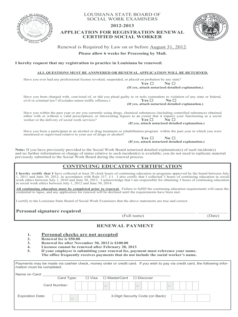  Labswe Forms 2013-2024