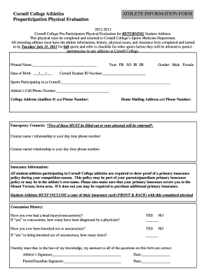 Returners Forms Combined 13 2 Pub Cornell College