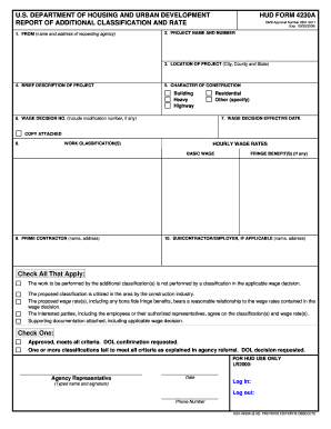 Report of Additional Classification and Rate Ded Mo  Form