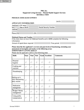 PSYCHIATRIC REHABILITATION SERVICES INC PRS, Inc  Form